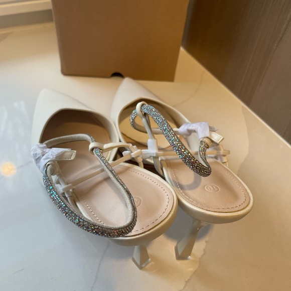 SIZE 10 ZBY WOMENS‎ RHINESTONE WEDDING HEELS - Picture 3 of 9